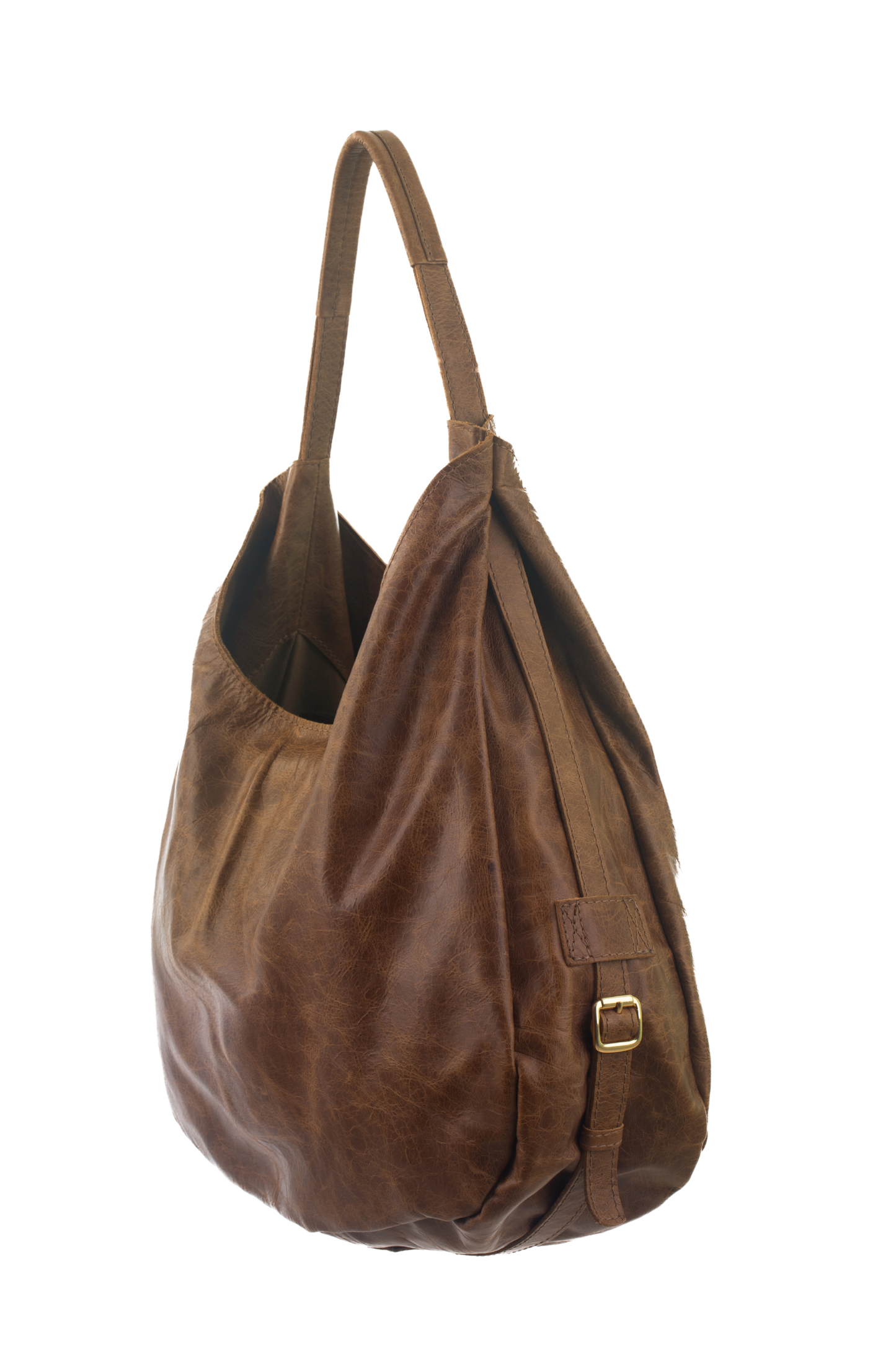 Bolsa 1983 Fivela - Couro Natural Chocolate