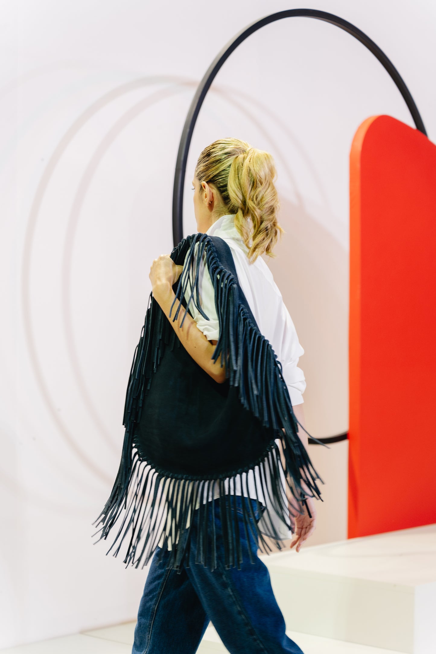 Bolsa 1960 Franja - Azul Marinho