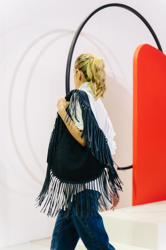 Bolsa 1960 Franja - Azul Marinho