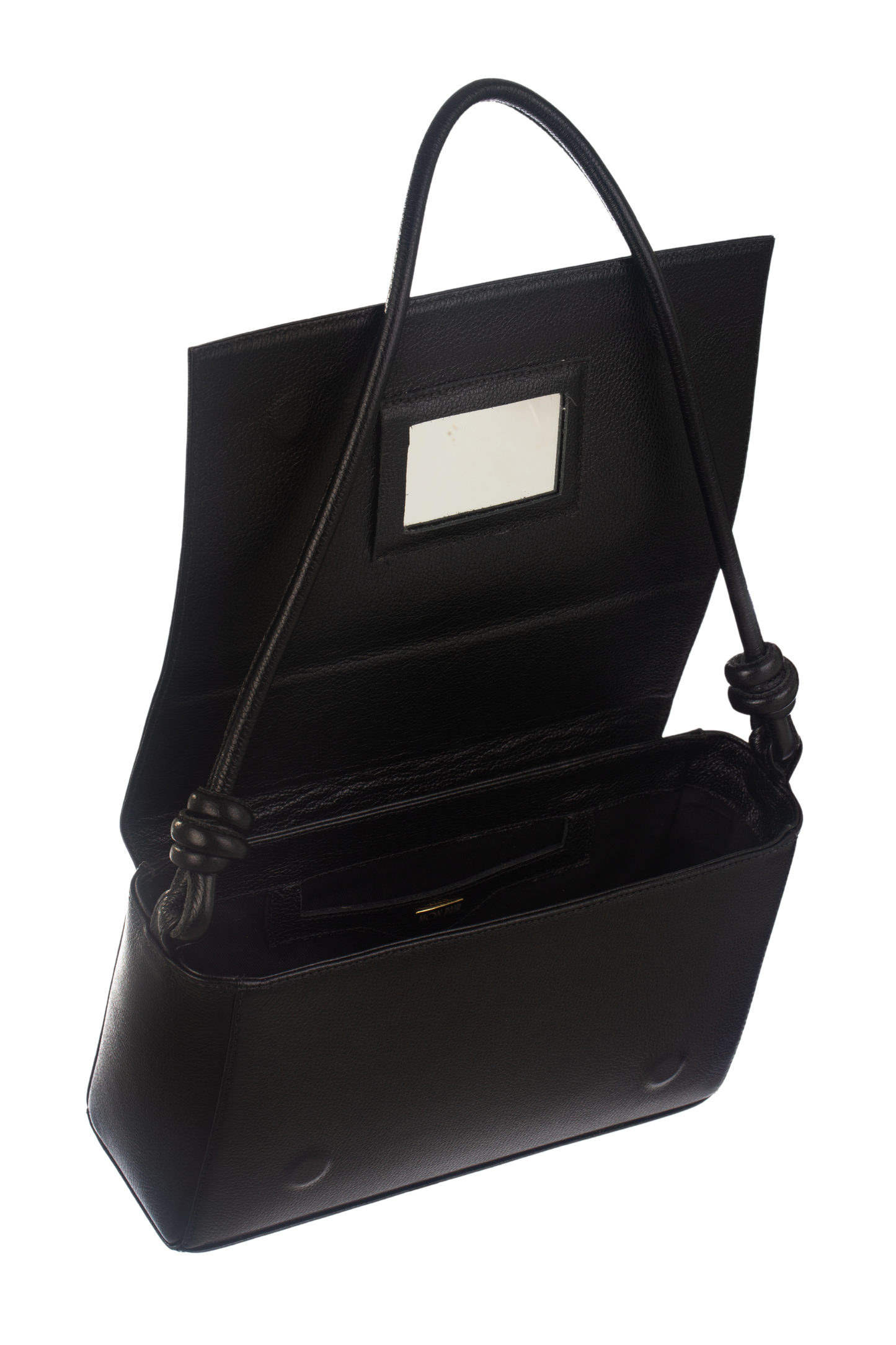 Bolsa Clássica - Couro Liso Preta