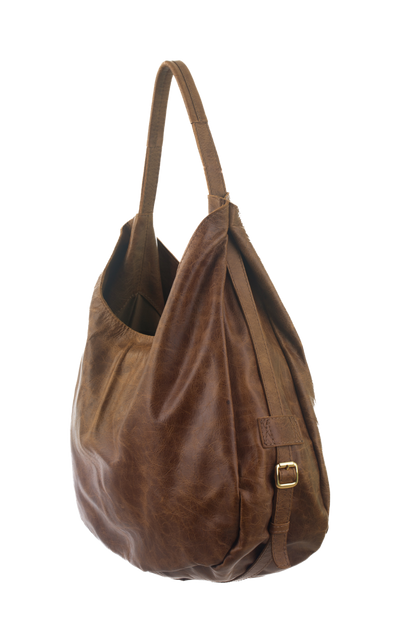 Bolsa 1983 Fivela - Couro Natural Chocolate