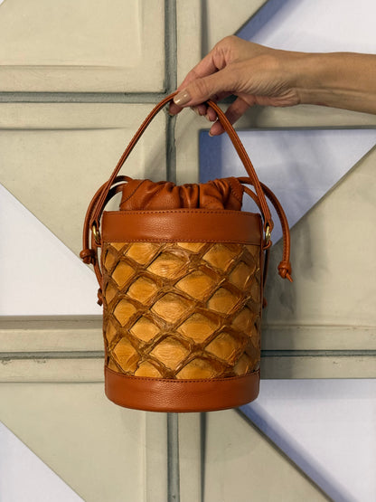 Bolsa Debby Pirarucu - Laranja