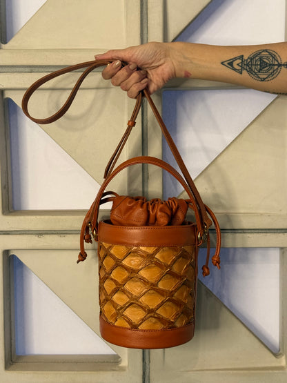 Bolsa Debby Pirarucu - Laranja