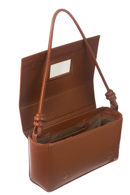 Bolsa Clássica - Couro Liso Caramelo