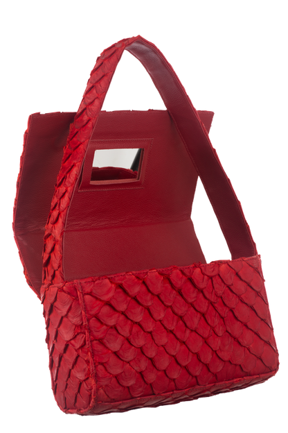 Bolsa Clássica - Pirarucu Vermelha